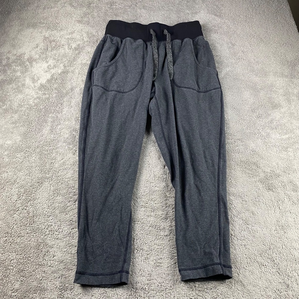 Lululemon Thick Jogger Sweat Pants Womens 6 Gray Drawstring